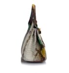 Vintage Genuine Leather Embossed Snake Print Bag