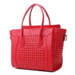 Luxury Studded Genuine Leather Shoulder Bag