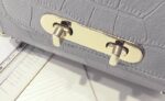 Elegant Embossed Genuine Leather Top Handle Bag