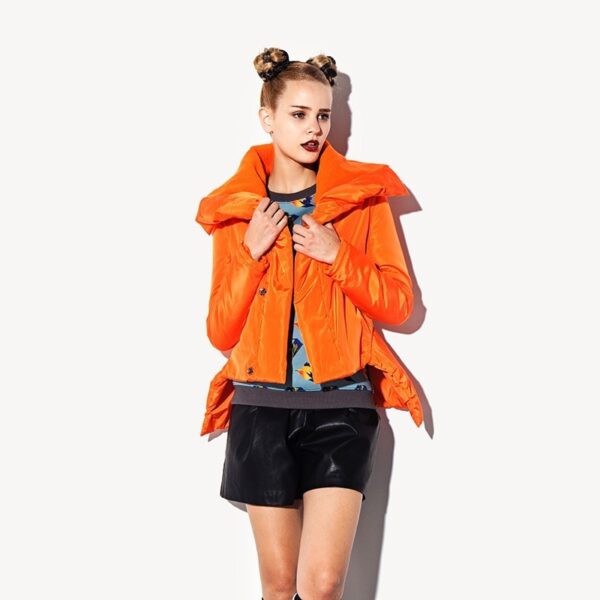 Asymmetric Puffer Jacket with Belt Back Detail 2 50