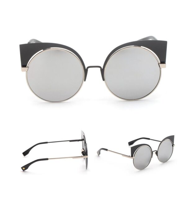 Retro Cat Eye Metal Frame Sunglasses 4 530