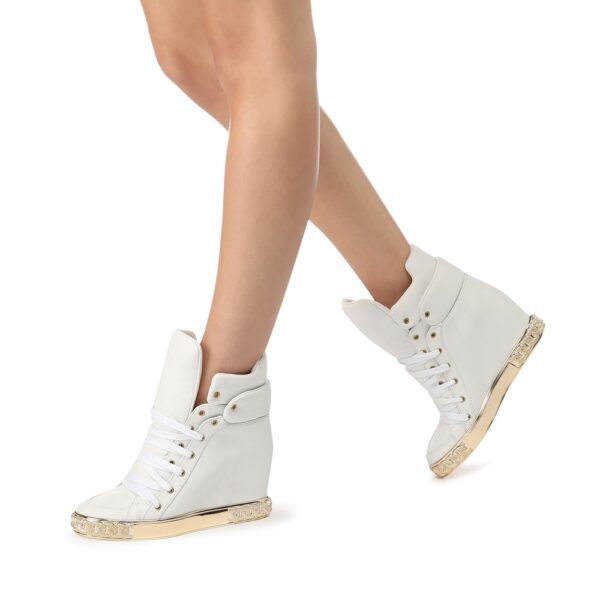 Edgy Metal Platform Hidden Heel Sneaker 2 599