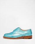 Vibrant Turquoise Patent Oxford Shoes