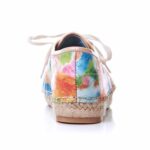 Vibrant Patterned Lace-Up Espadrille Shoes