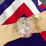 Crystal Embellished Elegant Wrist Watch