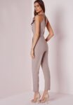 Elegant Backless Tie-Neck Jumpsuit