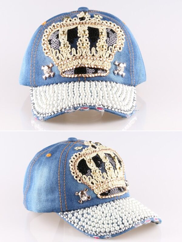 Crown Beaded Embellished Stylish Hat 3 085