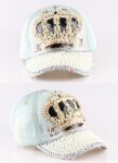Crown Beaded Embellished Stylish Hat