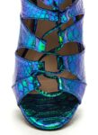 Stiletto Heel Snake Print Gladiator Sandals