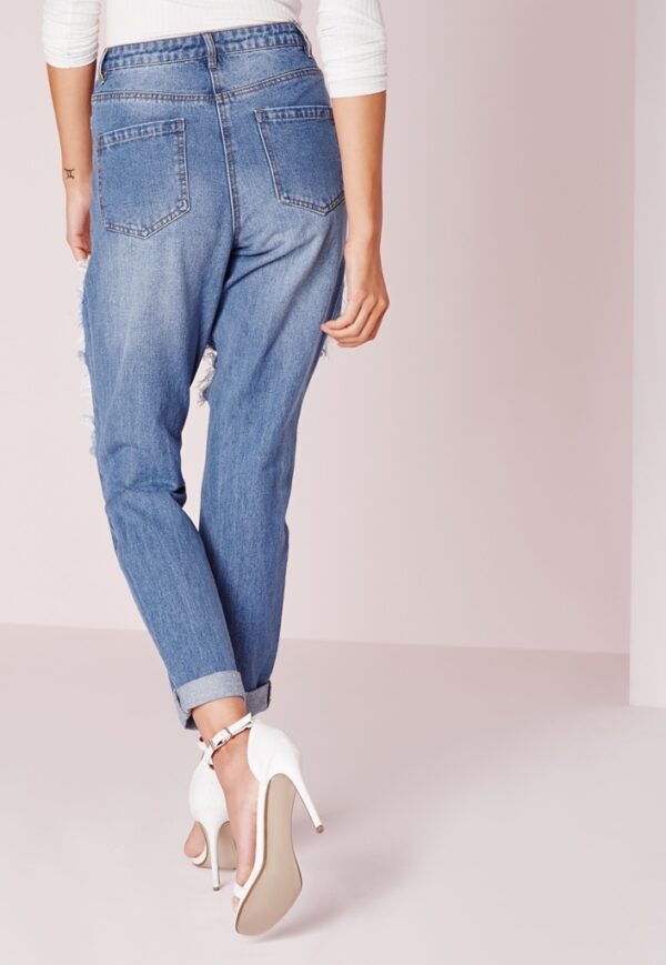 High Waist Vintage Ripped Boyfriend Jeans 4 161