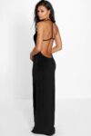 Sensual Deep Open Back Maxi Dress