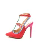 Studded Multicolor Patent High Heel Stiletto