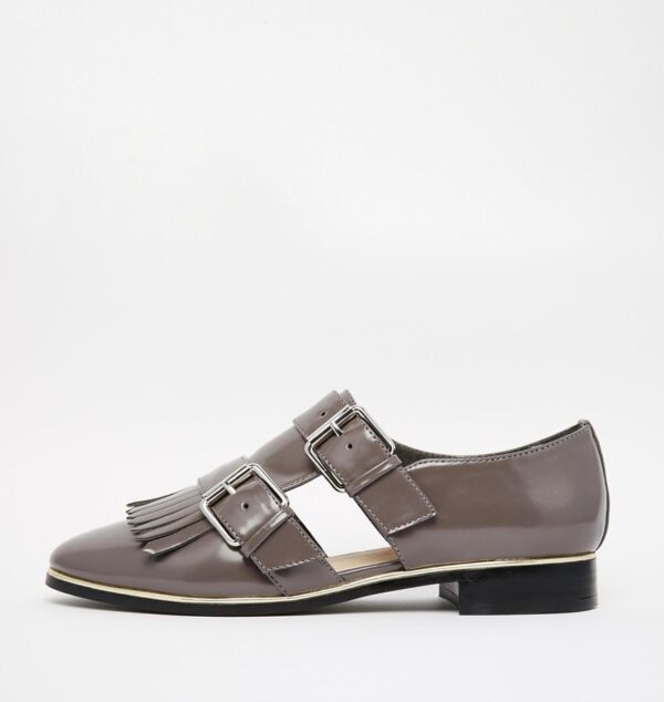 Double Buckle Patent Leather Oxford Flats 3 882