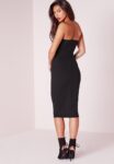 Strapless Belted Midi Bandage Dress