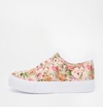 Vintage Floral Platform Sneakers