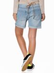 Distressed Ripped Ice Blue Denim Shorts