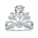 Sparkling Sapphire Crown Design Ring