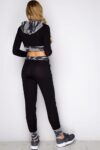Crop Hoodie Camoflauge Tracksuit Set