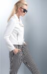 White Vegan Leather Cropped Belted Jacket