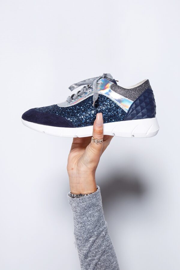 Sequin Embellished Suede Sneakers 3 559