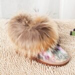 Suede Snow Boots with Real Fox Fur Trim