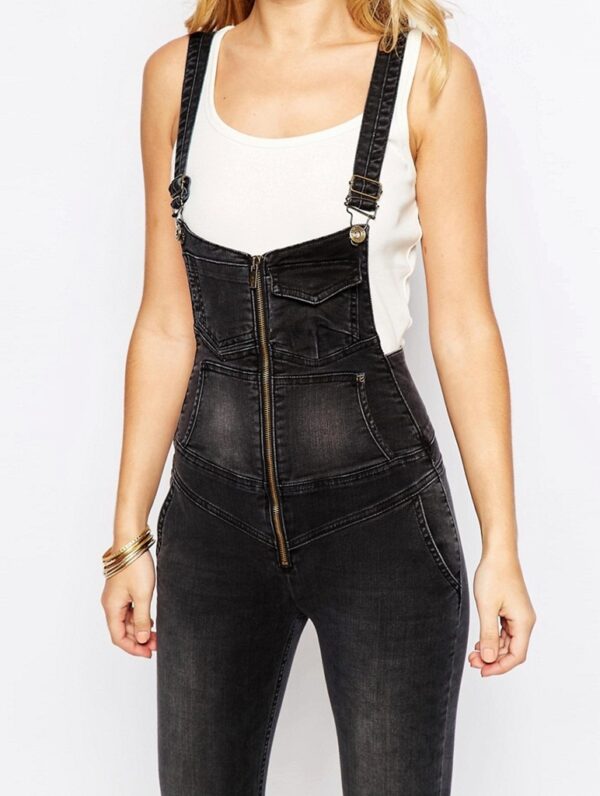 Timeless Black Denim Bib Overalls 4 831