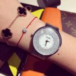 Luxurious Gold Silver Glitter Crystal Watch