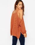 Strapless Batwing Wool Knit Sweater