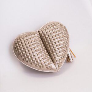 Cute Studded Heart-Shaped Mini Bag