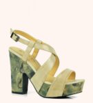 Chic Floral Print Thick Block Heel Platform Sandals