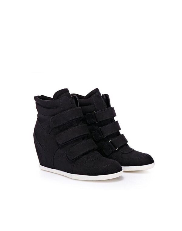 black 3 strappy suede sneaker