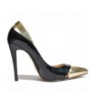 Glamorous Metallic Bronze Toe Vegan Patent Stiletto
