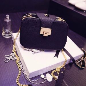 black chained small hand bag