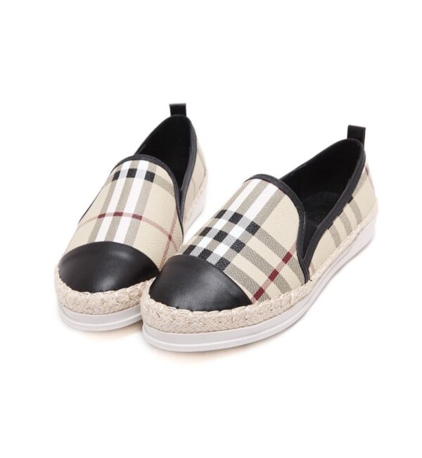 black checkered white soled espadrille shoes