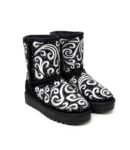 Stylish Embroidered Studded Suede Warm Winter Boots