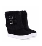 Cozy Fur Lined Hidden Heel Sneaker Boots