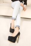 Dazzling Glitter Ultra High Stiletto Platform Wedding Heels