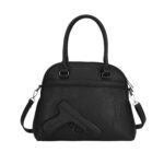 Pistol Motif Studded Vegan Leather Handbag