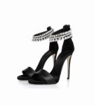 Sparkling Slim Heel Crystal Embellished Sandals