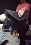 Pom-Pom Detailed Envelope Clutch Bag