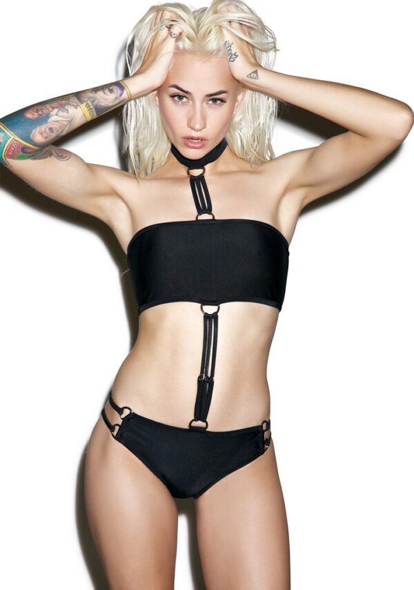 black metal with accessory style bikini