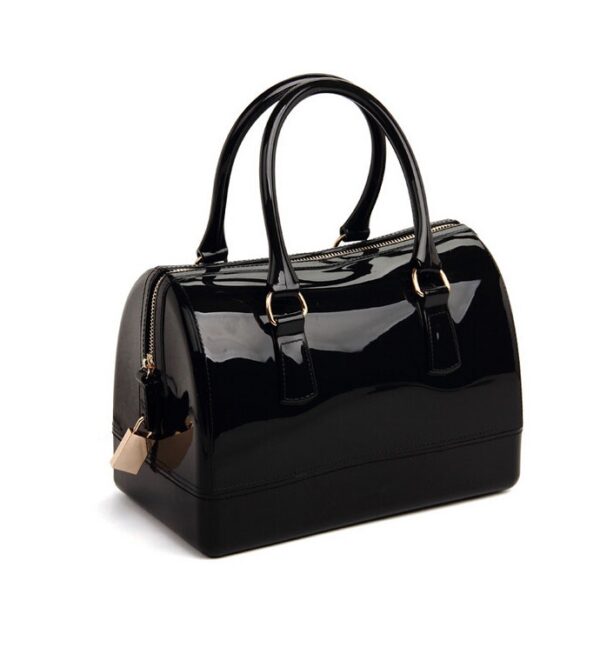 black metal zip up pvc silicone bag