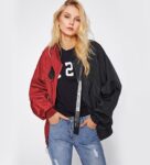 Urban Graphic Printed Oversized Sport Jacket