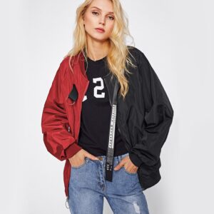 Urban Graphic Printed Oversized Sport Jacket