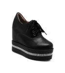 Sparkling Rhinestone Platform Hidden Heel Sneakers