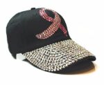 Stylish Crystal Embellished Denim Hat