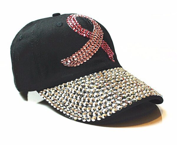 black rhinestone studded rivet denim denim hat