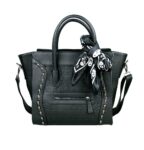 Skull Embellished Scarf Detail Shoulder Bag