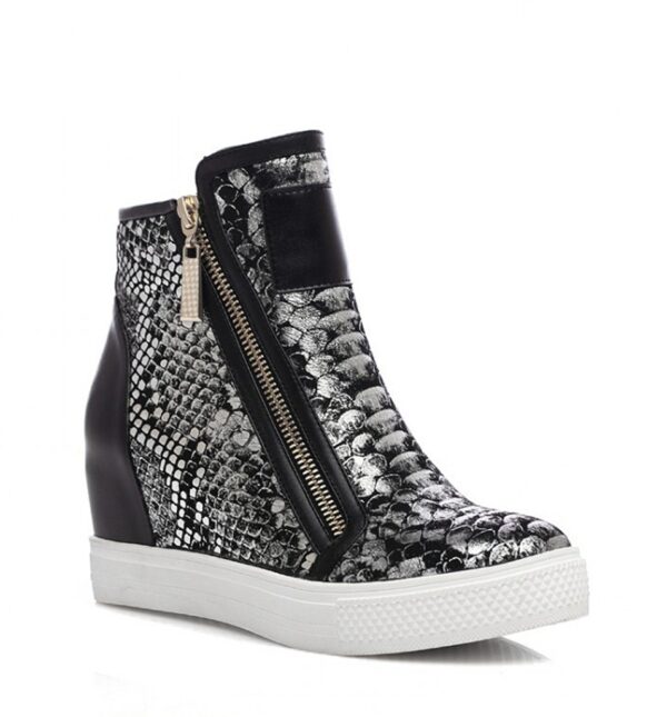 black snake skin patterned sneaker