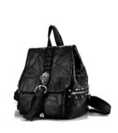 Punk Skull Rivet Embellished Vegan Leather Backpack